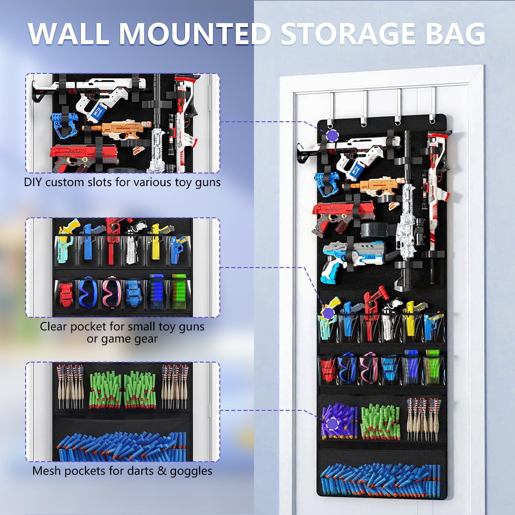HASTHIP Over the Door Storage Organizer, 60 × 170 cm, 20 Pockets