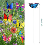 10Pcs Butterfly Stakes, 10in Colorful Flying Butterfly On Stick Model, Garden Decoration Items for Indoor/Outdoor Yard, Patio Plant Pot, Flower Bed, Home Decoration