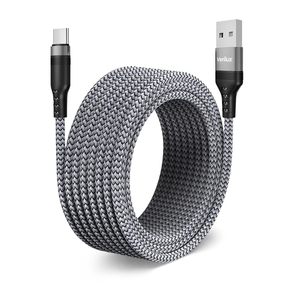 HASTHIP® Cable USB Tipo C 5m 3A Carga Rápida PD 15W,Cable de Datos Nylon Trenzado 480Mbps,Largo y Duradero Compatible con Teléfonos Tabletas PS5 y Discos Duros Externos