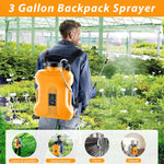 HASTHIP® 12L Water Sprayer Portable Electric Sprayer with Handle & Shoulder Strap 26-36 inches Retractable Sprayer Pipe Rechargeable Electric Sprayer for Watering, Pest Control, Disinfection
