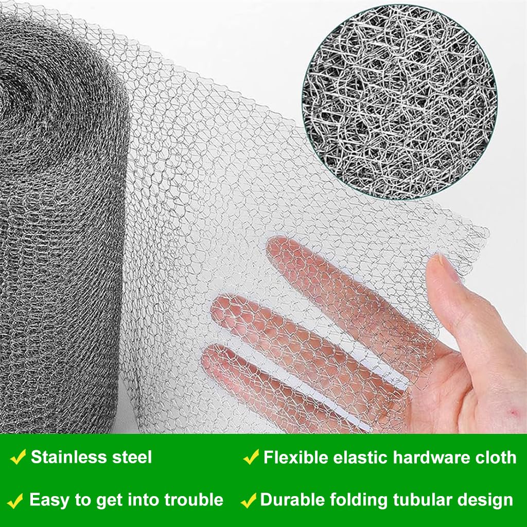HASTHIP Stainless Steel Woven Wire Mesh for Fencing and Screening 12.7cm x 10m | Cuttable Fine Net