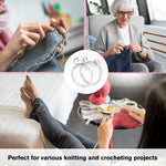 HASTHIP Adjustable Crochet Ring Set for Finger Knitting with Open Design | 6PCS 0.73–0.94 in
