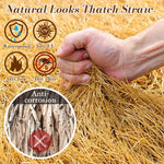 HASTHIP Artificial Thatch Trim for Tiki Hut and Roof Edging 40×100 cm | PE Straw Yellow