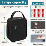 HASTHIP Lunch Box for Work and Picnic with Quick Release Buckle Handle 8.7×4.5×10.2 in Black