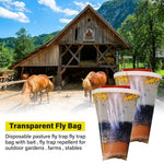 HASTHIP Fly Traps Outdoor 2 Pack for Farms and Backyards with Hanging Catcher Bags | Non Toxic Disposable Fly Killer