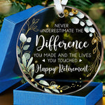 HASTHIP Retirement Gifts for Men and Women featuring 3.54 in Acrylic Ornament with Gift Box | Wall Hanging Keepsake for Coworker or Teacher