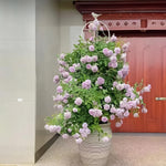 HASTHIP Garden Plant Support for Climbers with Obelisk Trellis 120cm | Decorative Bird Tip