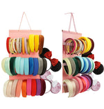 HASTHIP® Wall Hanging Hair Accessories Organizer, Felt Hair Band Holder with 30 Elastic Loops, Headband & Scrunchie Storage Rack, Space-Saving Hair Accessories Organizer for Girls & Women, 31×60cm