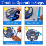 HASTHIP® 10Pcs 3D Printer Filament Vacuum Storage Bags with Manual Air Pump & 4 Seal Clips, Airtight Double Seal, Filament Vacuum Bag Keep Dry Avoid Consumable Moisture for 3D Printer Parts, 30x34cm