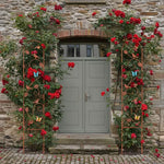 HASTHIP Garden Trellis for Climbing Plants 28cm x 153cm featuring Butterfly and Bird Cast Iron Design