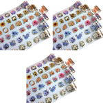 HASTHIP Floral Washi Tape Set for DIY Scrapbooking featuring 6 Rolls 50mm×2m PET | Journal Craft Decoration