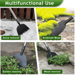 HASTHIP® Garden Flat Head Shovel - Garden Weed Spade Shovel - 140CM Garden Cleaning Shovel - Steel Shovel for Gardening with Long Handle - Outdoor Garden Floor Scraper - Gardening Weed Remover Tool