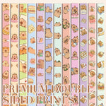 HASTHIP Lucky Star Papers for DIY Crafts featuring 600 strips 10.2 in double sided prints | 12 cute Capybara designs