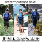 HASTHIP® Mochila de Hidratación 2L Impermeable y Ultraligera,Chaleco de Hidratación Ajustable para Correr,Senderismo Ciclismo y Camping Mochila Transpirable con Bolsa Agua BPA Free