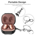 HASTHIP® Fashion Hard Protective Case for Samsung Galaxy Buds 2/Pro/Live,Shockproof Diamond Geometric PC Cover,Separate Pieces Design with Keychain for Men Women Full Protection Not Galaxy