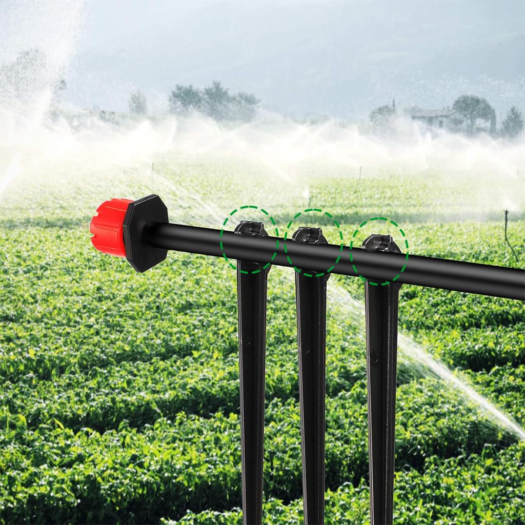 HASTHIP Micro Pipe Drip Holder Support Stakes 200 pcs 4.3 in for Garden and Lawn | UV Resistant Plastic Irrigation Tubing Support