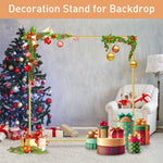 HASTHIP Square Balloon Arch Stand for Weddings and Parties featuring 200cm Iron Frame | Elegant Gold Backdrop Decoration