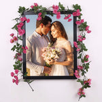 HASTHIP Artificial Rose Flower Vine Garland for Home and Wedding Décor 1.8m | Plastic and Cloth Rose Red