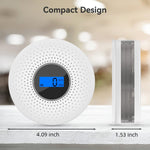 HASTHIP Smoke and Carbon Monoxide Detector with Dual Sensor 80db Alarm and LCD Display | Battery Operated Home Safety