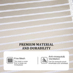 HASTHIP Screen Magnetic Mosquito Net for Door 39.37x 82.68 in with Auto Close Magnets | Coffee Patchwork Polyester Mesh Curtain
