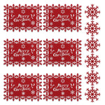 HASTHIP Christmas Placemats Set for Holiday Dining with 3mm Felt Snowflake Design | Red Decor