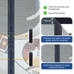 HASTHIP Mosquito Net for Doors 39.4×82.7 in with Magnetic Auto Close Mesh | Washable Polyester Curtain