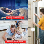 HASTHIP Door Seal Strip for Doors and Windows with 19.69ft Cuttable Hollow Frame | White TPE Rubber Noise Reduction