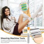 HASTHIP Darning Mini Loom Machine for Mending Jeans with 21 Hooks and 9 Needles | Wooden Weaving Tool