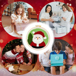 HASTHIP Embroidery Kit for Beginners for Christmas Crafting with 7.8 in Hoop | Fun DIY Santa Claus Punch Needle Set for Kids and Adults