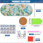 HASTHIP Diamond Art Coasters for DIY Mandala Painting with Holder 8 Pcs Acrylic Set | Fun Gift for Beginners