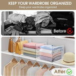 HASTHIP Clear Acrylic Shelf Dividers for Closet Organization 30x24.5cm with Insert-On Design