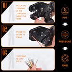 HASTHIP Wire Crimping Tool Set with 3100 pcs Dupont Connectors and Ergonomic Handle | for 23–16 AWG 0.25–1.5 mm² Electrical Projects