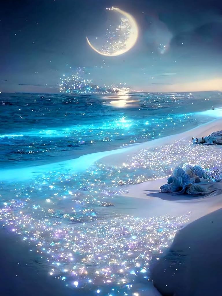 HASTHIP® Beach Diamond Art Painting by Number Kits