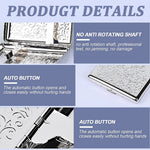 HASTHIP® Metal Cigarette Case - Slim Portable Hard Box Holder with Double Sided Spring Clip, Stainless Steel Cigarette Storage for 18-20 King Size Cigarettes (Silver)