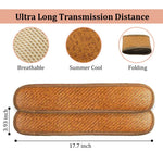 HASTHIP Office Chair Armrest Covers 10x45cm with Tie Up Design Natural Rattan for Summer Comfort | Rustic Dust Protection