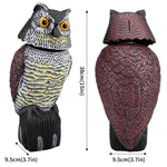HASTHIP® Bird Repellent Devices Outdoor - Bird Scare Devices - Bird Deterrents for Outside - 360 Degree Rotating Head - Owl Decoys to Scare Birds - Squirrel&Pigeon Deterrent - Suitable for Garden&Yard