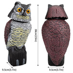 HASTHIP Bird Repellent Devices for Balcony and Garden featuring 360 Degree Rotating Owl Head | Plastic Outdoor Pigeon Deterrent Decor