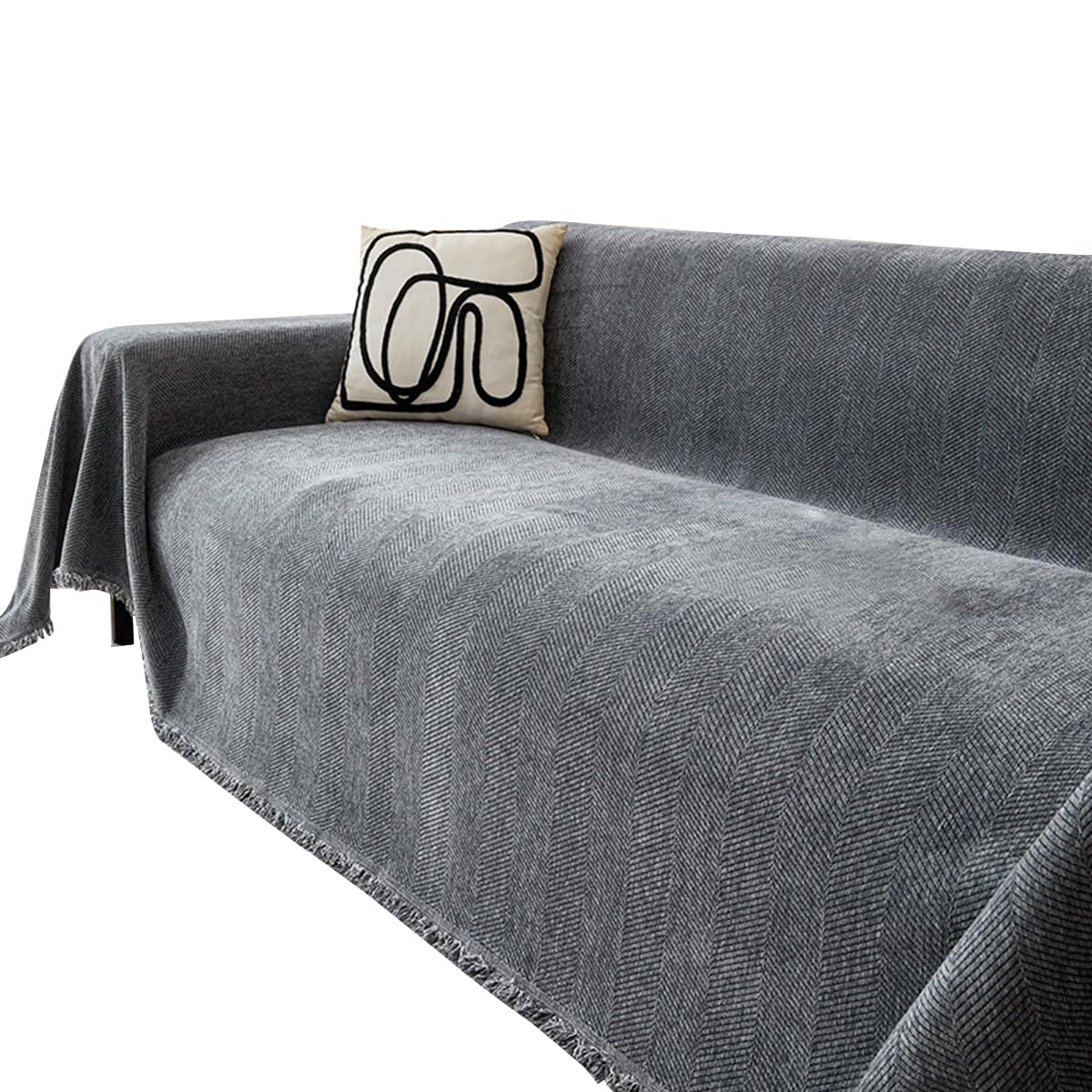 HASTHIP Sofa Covers for Living Room with Anti Slip Texture and Tassel Detailing 70x70 in