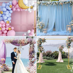HASTHIP® Heavy Duty Backdrop Stand 9.85x9.85ft Adjustable Photography Background Support System with Carrying Bag, Photo Video Studio Banner Stand Kit for Wedding Parties Events Decoration