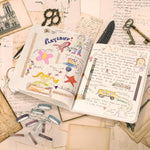 HASTHIP Washi Tape Set for Scrapbooking and Journals featuring Retro Antique Patterns 20 Rolls 0.7cm x 3m