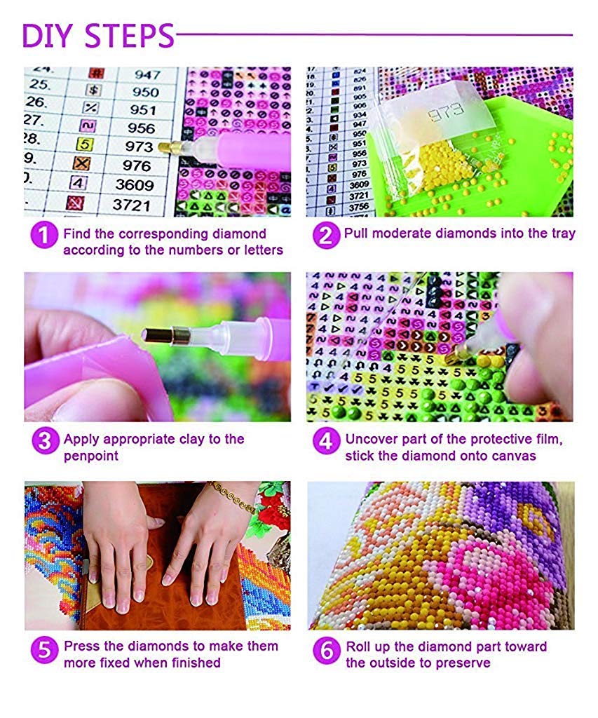 HASTHIP Diamond Painting Kit for Home Wall Decoration with 30×40 cm Canvas | Blue Owl Pattern
