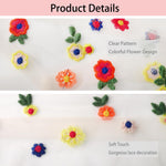 HASTHIP Table Runner for Dining and Wedding with Embroidered Daisy Lace 29 x 108 in | White Tulle Decor