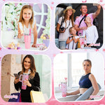 HASTHIP Straw Cover Cap for 10mm Straws with Anti Slip Grip & Cute Charms | 4 Pcs Dustproof Tumbler Lid