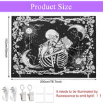 HASTHIP Zombie Love Aesthetic Tapestry for Bedroom and Dorm Décor 59x78in 2PCS | Night Glow Wall Art