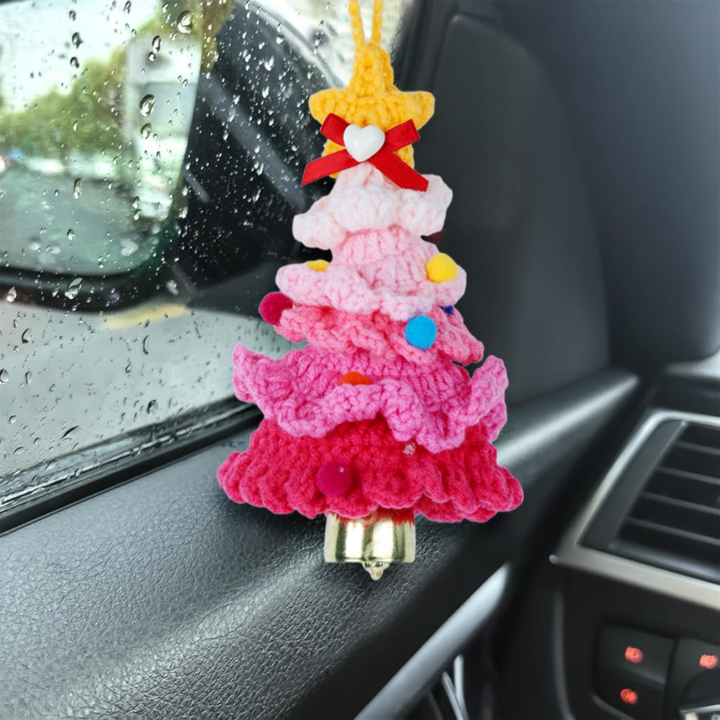 HASTHIP Crochet Christmas Tree for Holiday Décor with Bell and Handmade Green Design | Cozy Gift Ornament