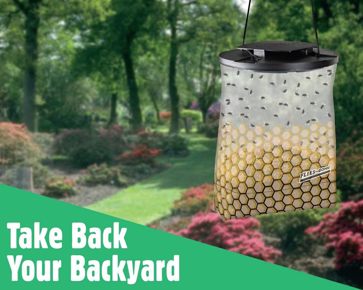 HASTHIP Fly Traps Outdoor 2 Pack for Farms and Backyards with Hanging Catcher Bags | Non Toxic Disposable Fly Killer