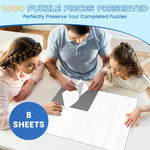 HASTHIP Puzzle Saver Sheets for 1000 Piece Puzzles with Self Adhesive 26x18cm | 8 Pack