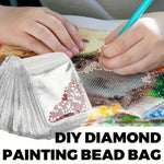 HASTHIP Diamond Pouches for Craft and Jewelry Storage with Ziplock and Clasp Ring | 50 Pcs Clear Non‑Woven Bags