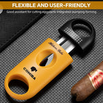 HASTHIP Cigar Cutter Set for All Cigar Sizes with 23mm V Cutter and 8mm Punch | Stainless Steel Gift