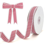 HASTHIP® Gingham Plaid Ribbon - 1cm x10 Yards Checked Ribbon for Gift Wrapping, Flower Bouquets, Wreaths - Christmas Home & Party Decor Craft Ribbons